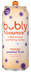 Bubly Bounce Caffeinated Sparkling Water - Mango Passion Fruit