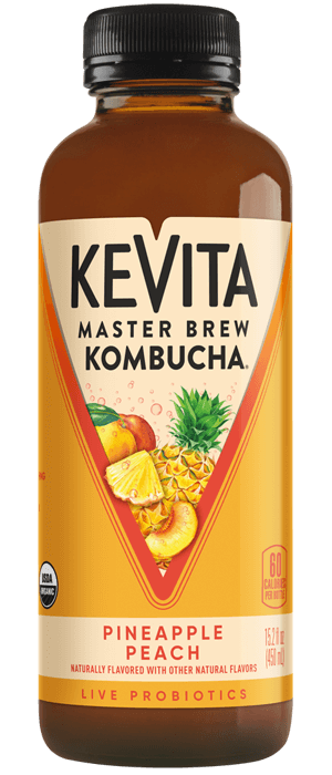 KeVita Master Brew Kombucha - Pineapple Peach