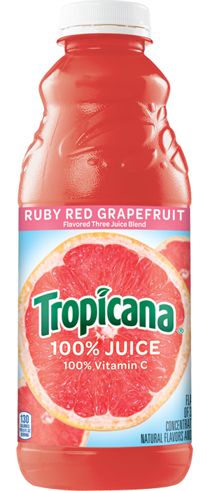 Tropicana 100% Juice - Ruby Red Grapefruit Juice Blend